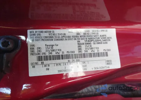 2017 Ford Focus Titanium from USA, damaged, VIN 1FADP3J2OHL348539